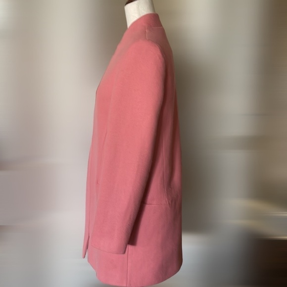 Zara Basic Zippered Outerwear Coat Pink S - Picture 6 of 10